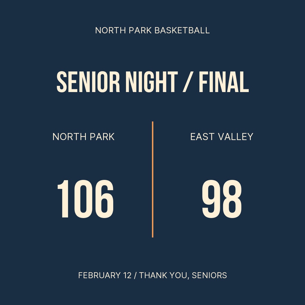Preview for Court Side Seniors Score Post Template