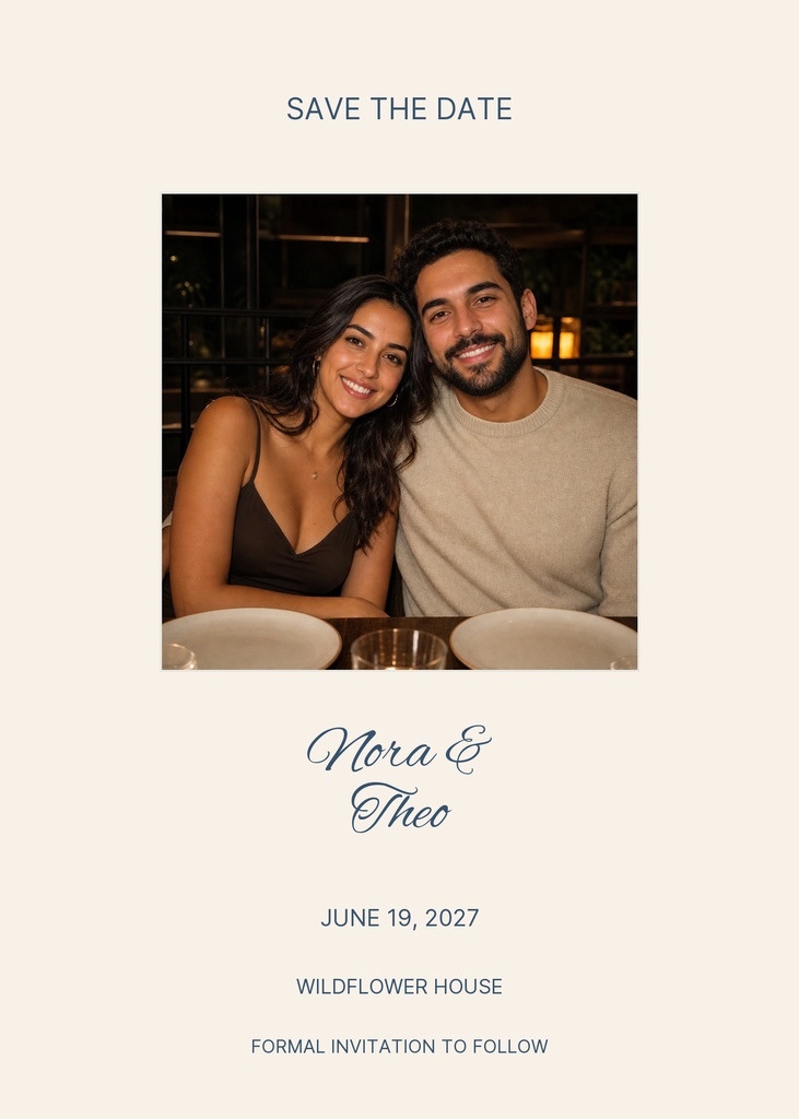 Preview for Wildflower Vows Save The Date Template