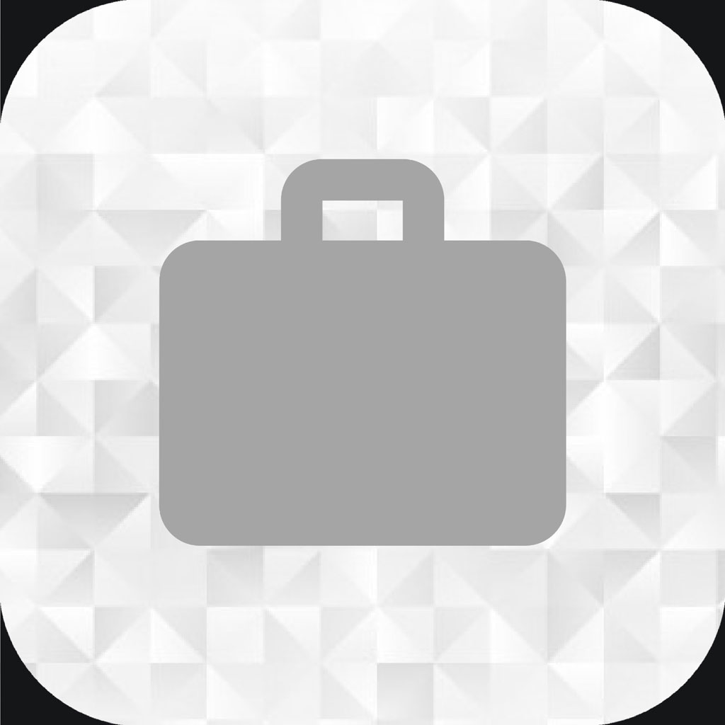 Gray briefcase icon