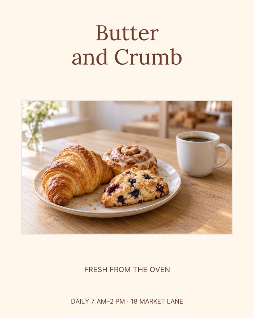 Preview for Butter And Crumb Portrait Post Template