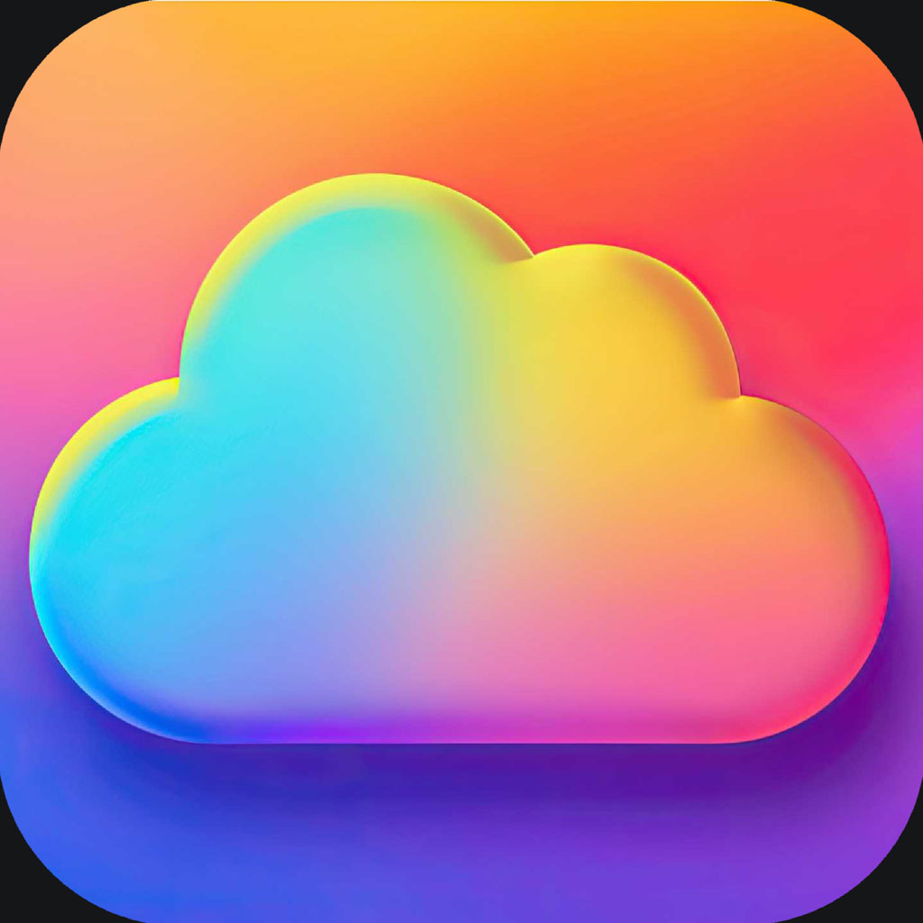 Colorful cloud icon