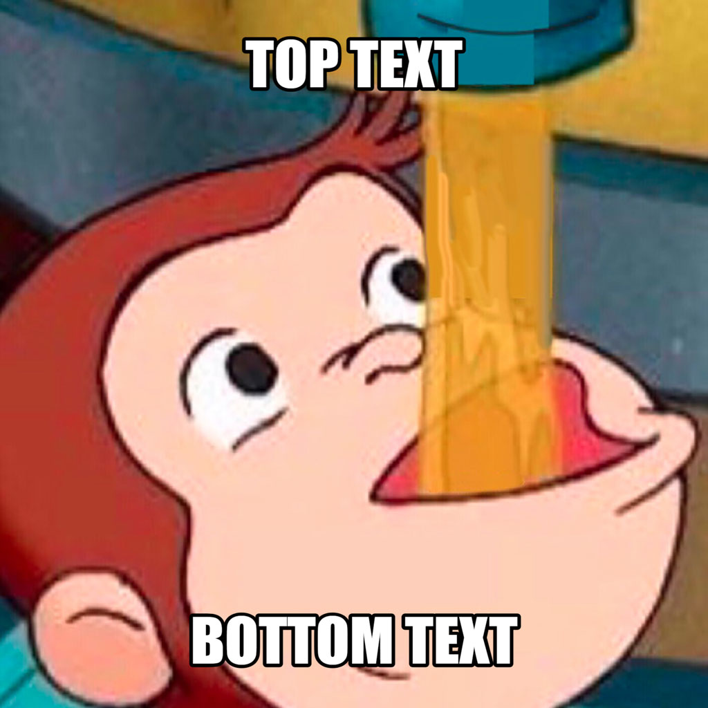 Cartoon character with a surprised expression and text overlay