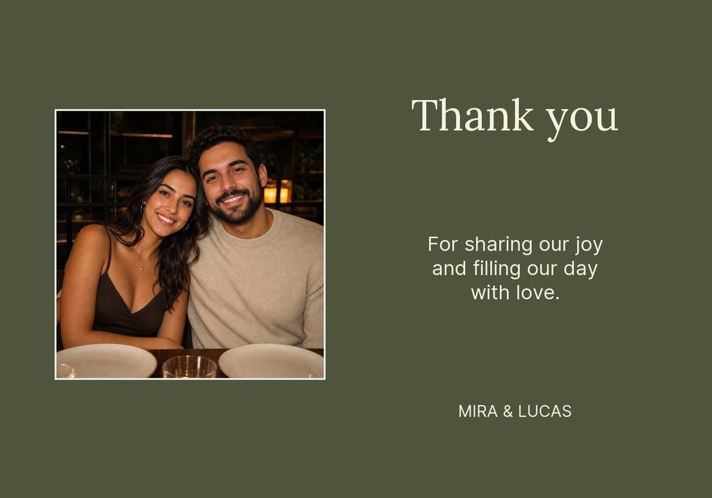 Preview for Olive Grove Promise Thank-you Card Template