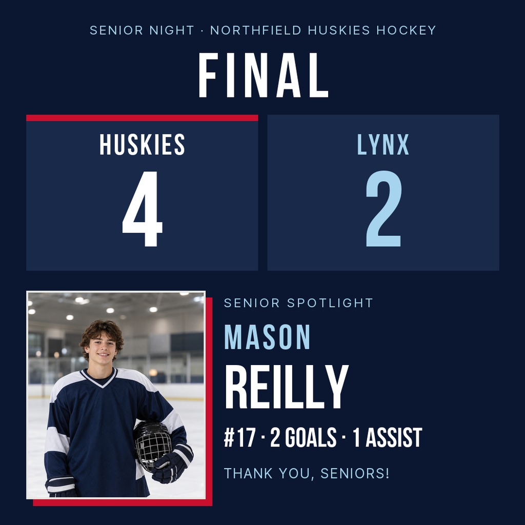Preview for Senior Night On Ice Score Post Template