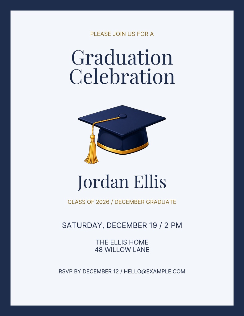 Preview for Finished In December Letter Flyer Template