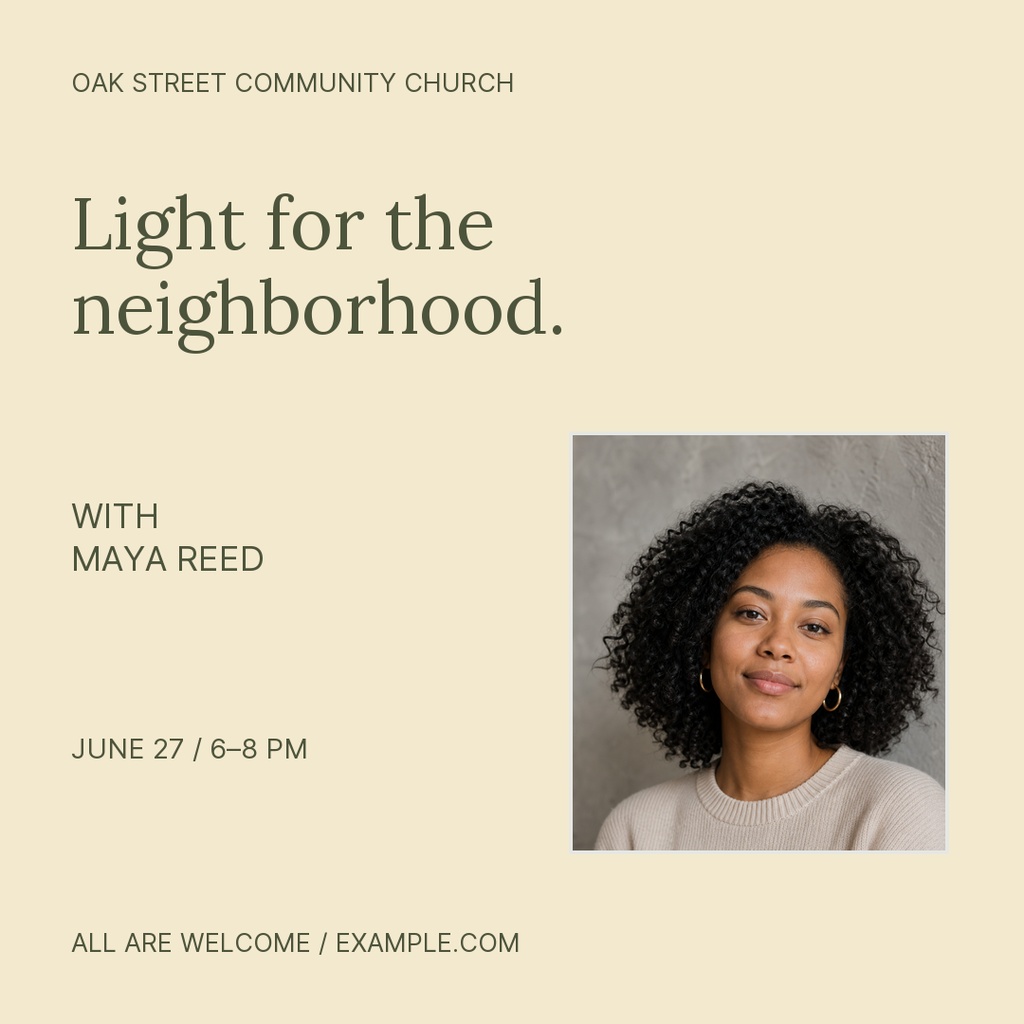 Preview for Light For The Neighborhood Square Post Template
