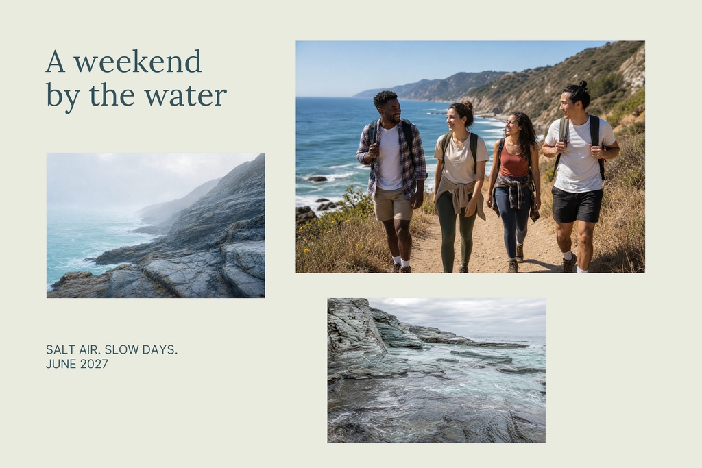 Preview for A Weekend By The Water Landscape Collage Template