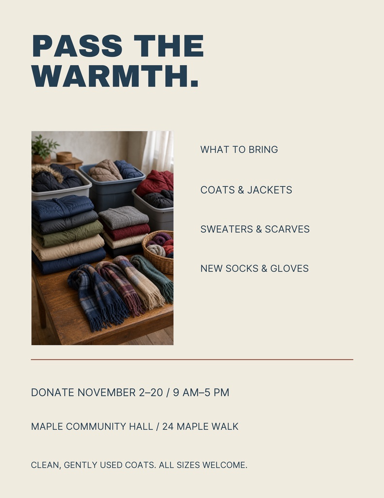 Preview for Winter Coat Kindness Letter Flyer Template