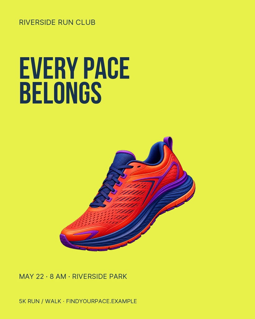 Preview for Find Your Pace Portrait Post Template