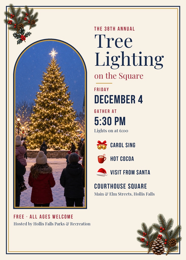 Preview for Tree Lighting On The Square 5 × 7 Invitation Template