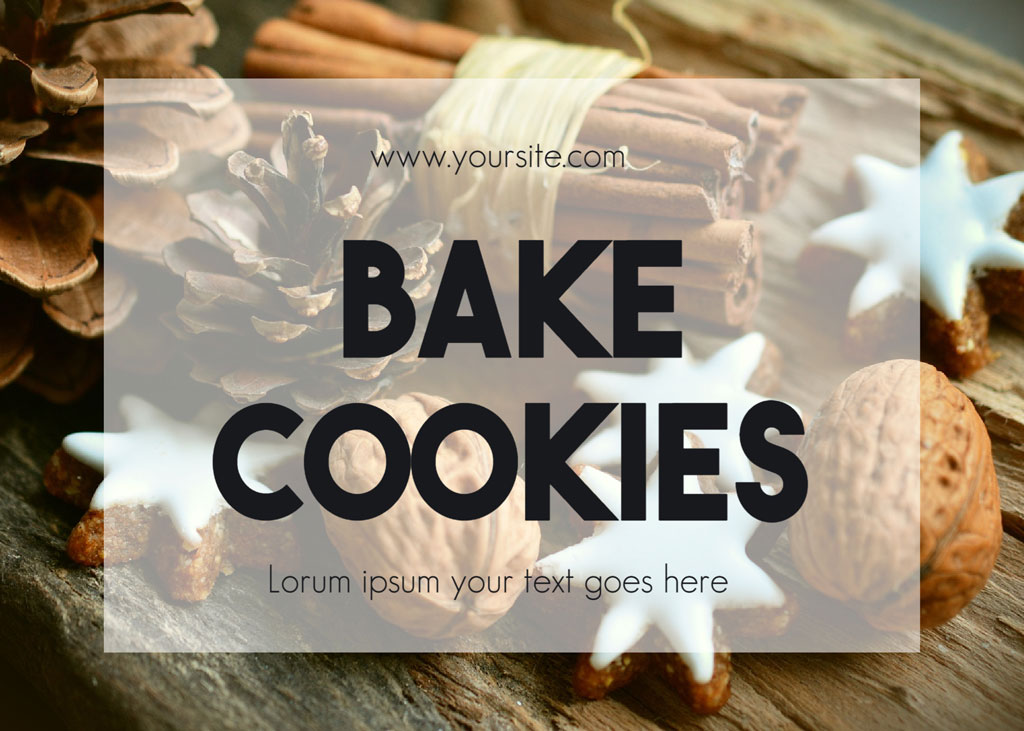 Assorted cookies and baking ingredients on a wooden surface