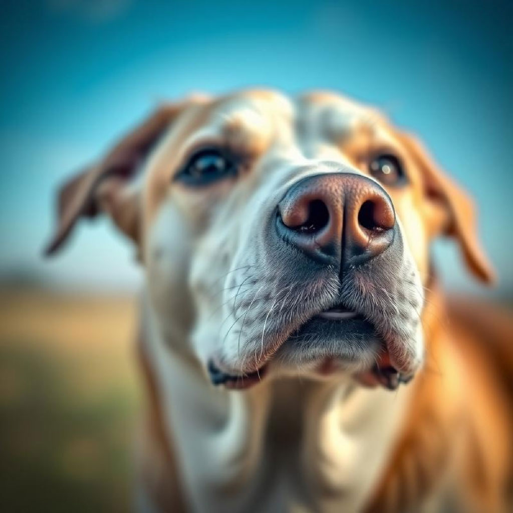 Close-up of an elderly man's face with blue eyes and white mustache