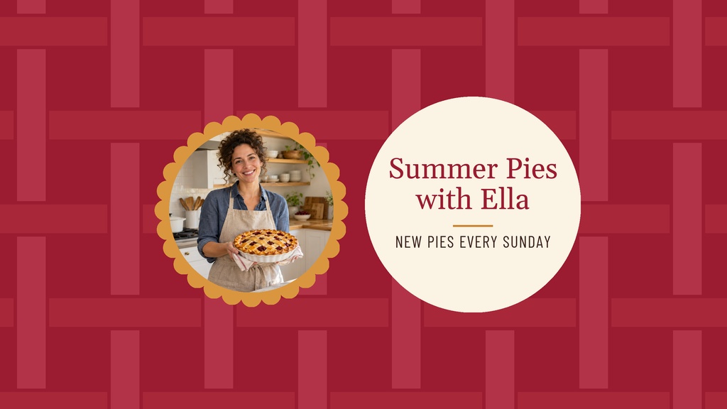 Preview for Summer Pies With Ella Youtube Banner Template