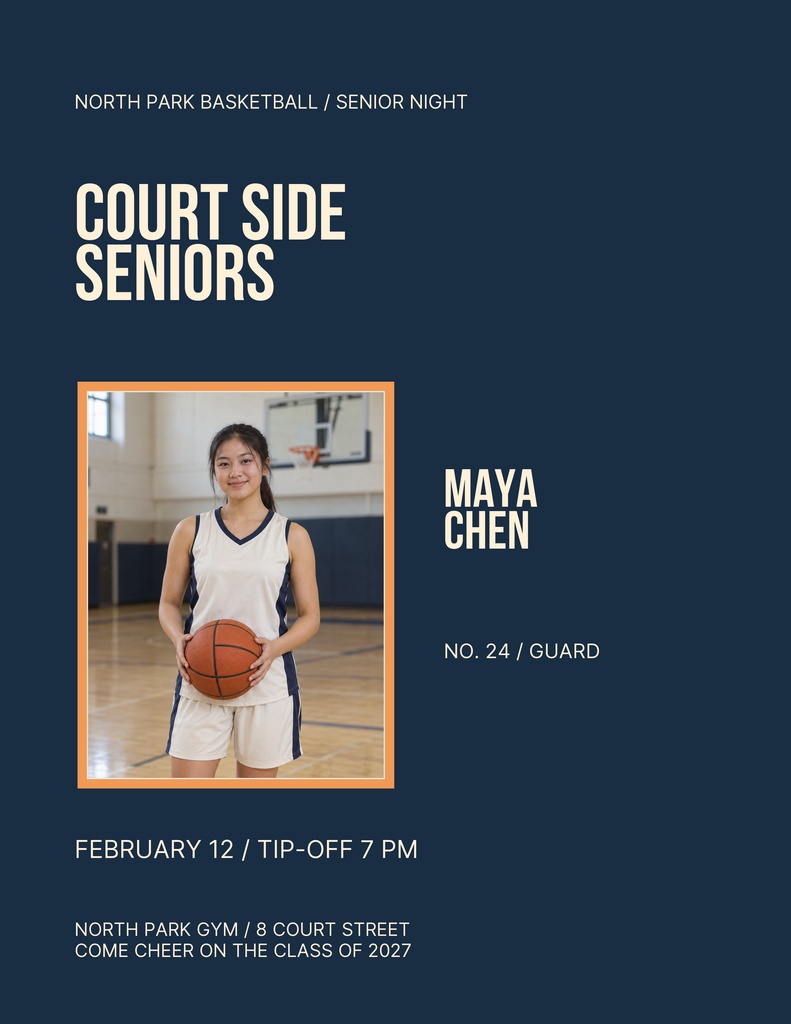 Preview for Court Side Seniors Letter Flyer Template