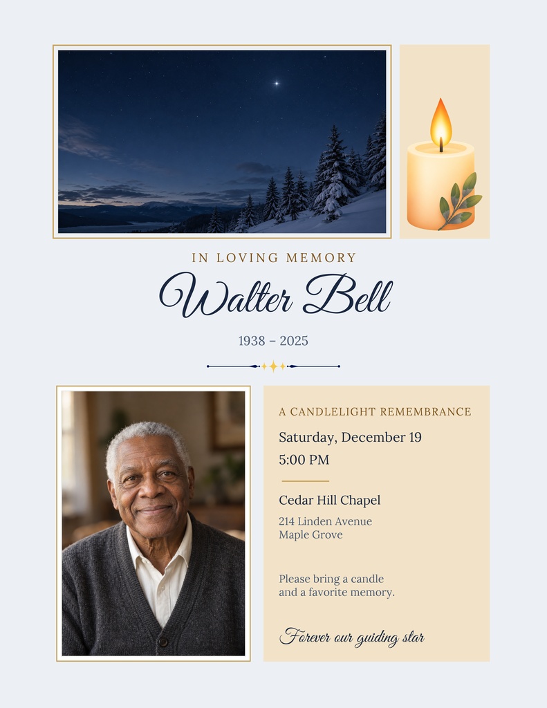 Preview for Our Guiding Star Letter Flyer Template