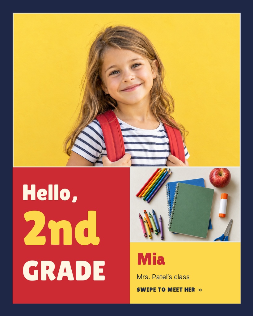 Preview for Hello, Second Grade Carousel Opener Template