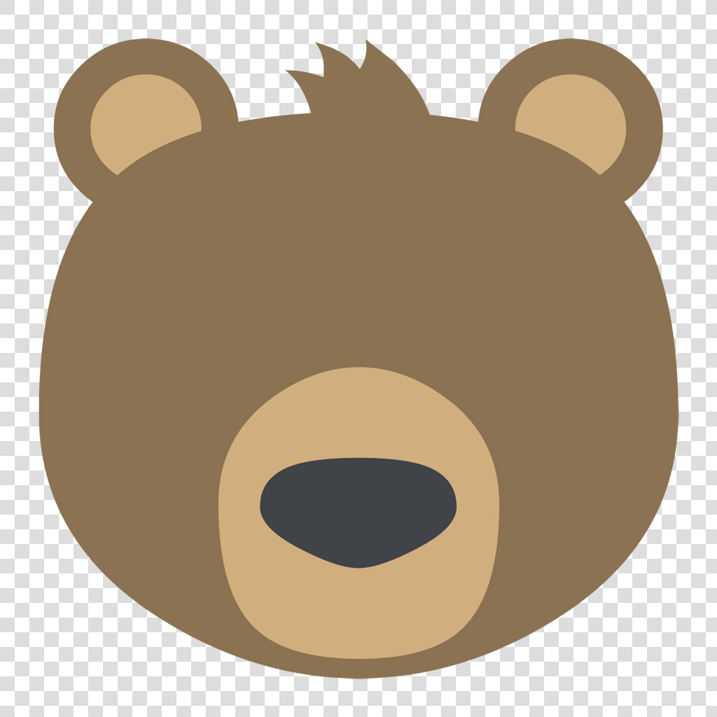 Cartoon brown bear face