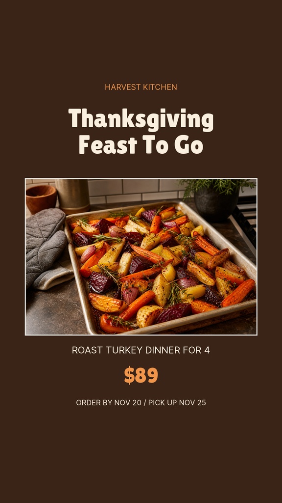 Preview for Thanksgiving Feast To Go Story Opener Template