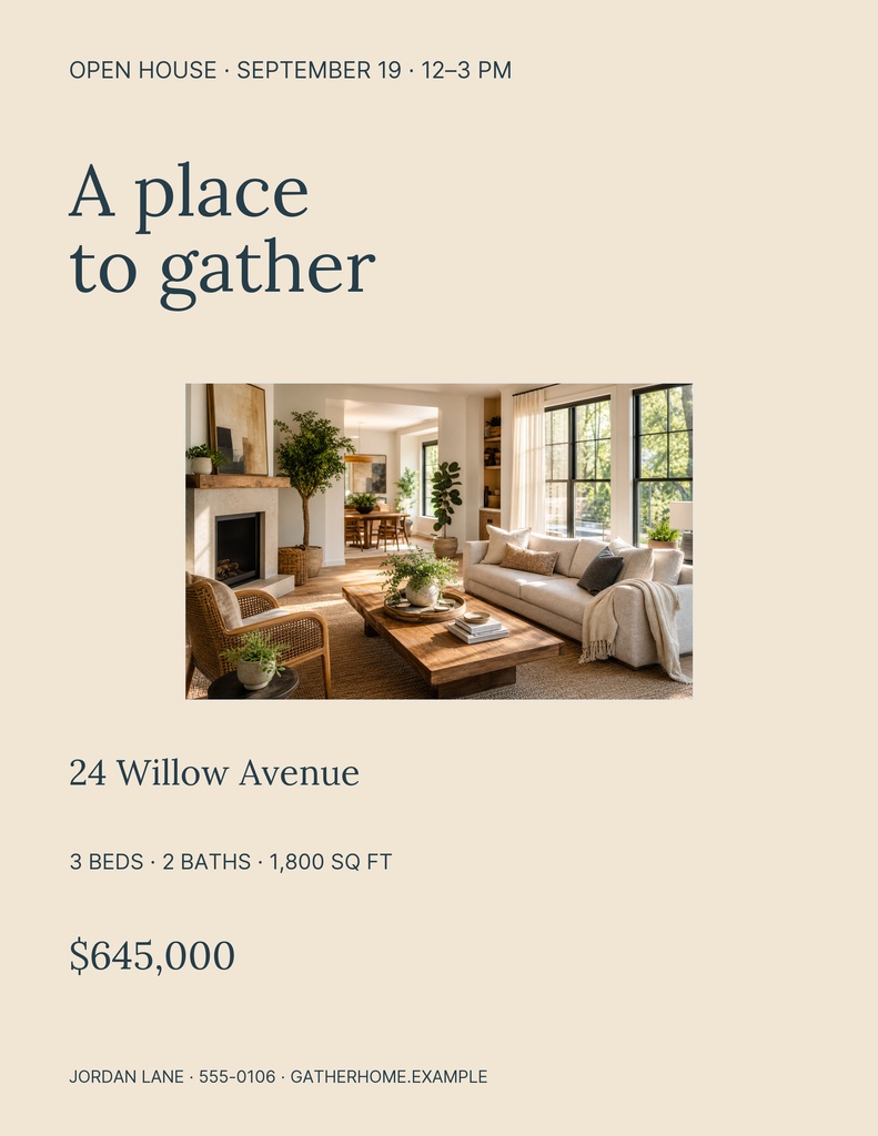 Preview for A Place To Gather Letter Flyer Template