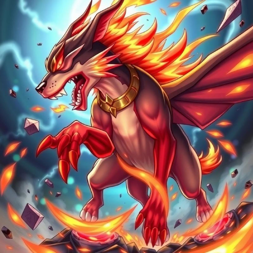 Anime characters with magical powers battling creatures