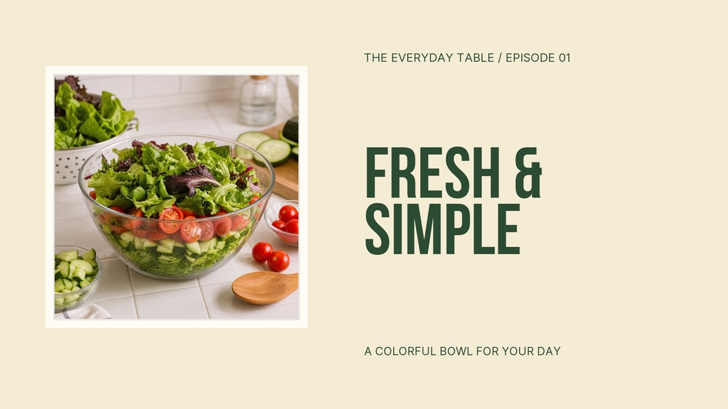 Preview for The Everyday Table Video Series Title Card Template