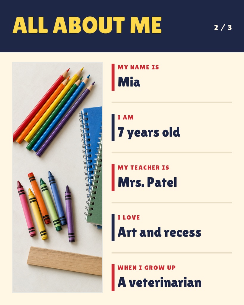Preview for Hello, Second Grade Carousel Detail Template