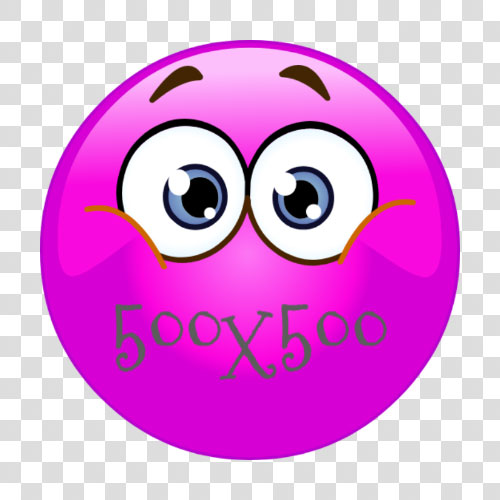 Pink cartoon character with large eyes