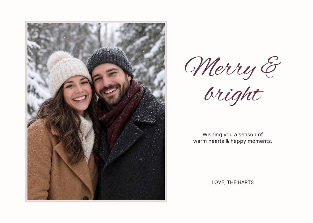 Preview for Warmly Yours 7 × 5 Photo Card Template