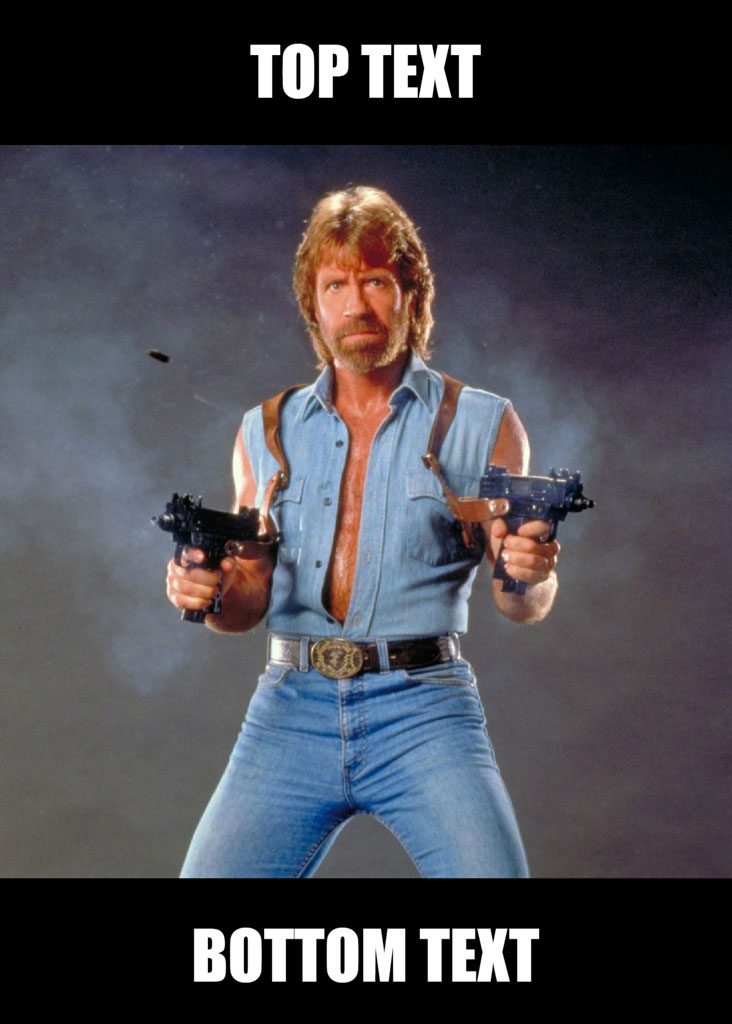 Macho Man Randy Savage meme template with top and bottom text