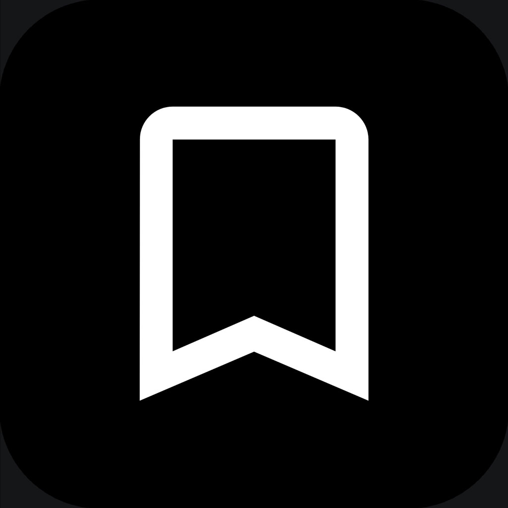 White bookmark icon