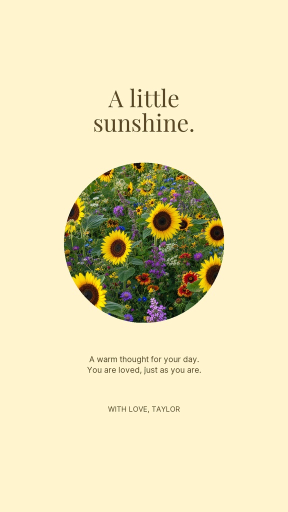 Preview for Sending A Little Sunshine Story Opener Template