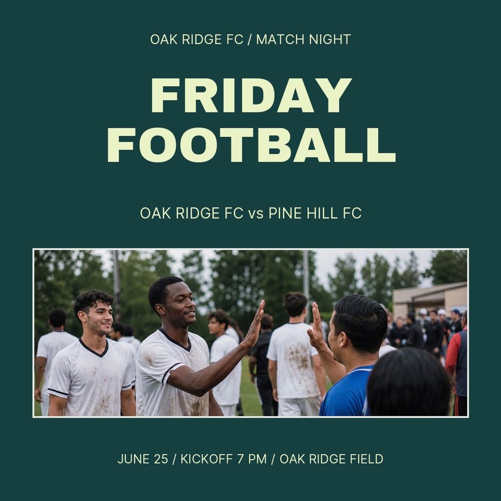 Preview for Friday Football Club Square Post Template