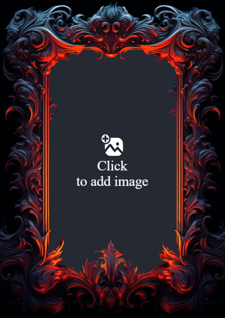 Ornate red frame on a black background