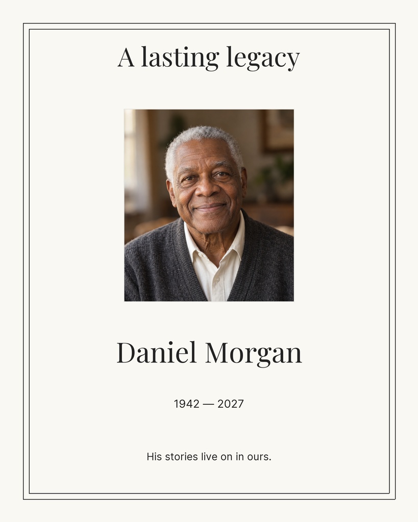 Preview for A Lasting Legacy Memory Page Template