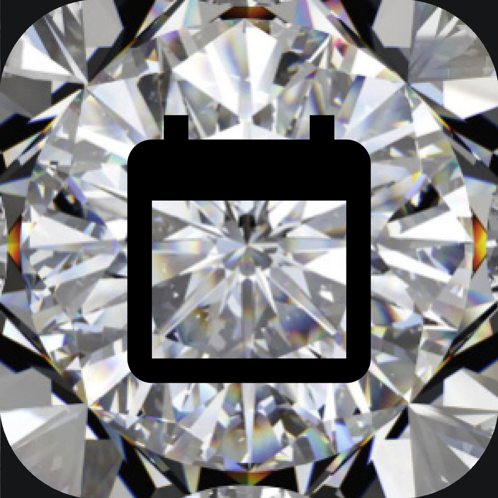 Diamond app icon with a black square outline
