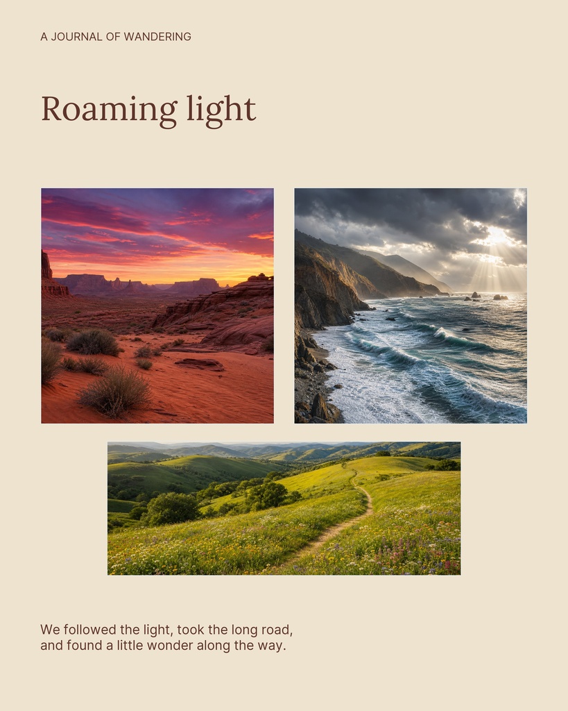 Preview for Roaming Light Memory Page Template