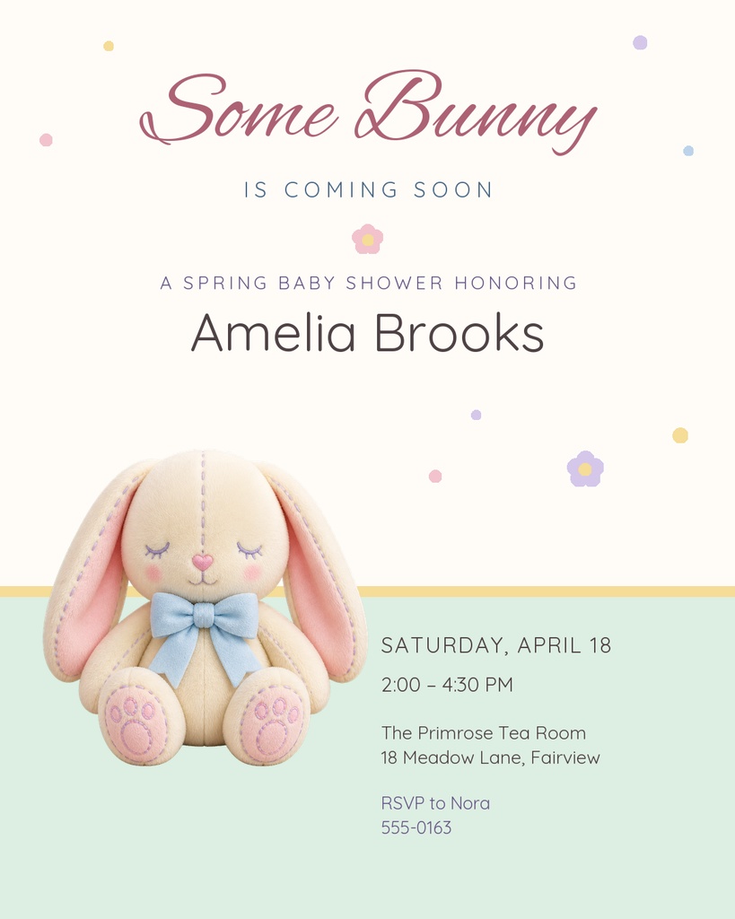 Preview for Some Bunny Is Coming Portrait Post Template