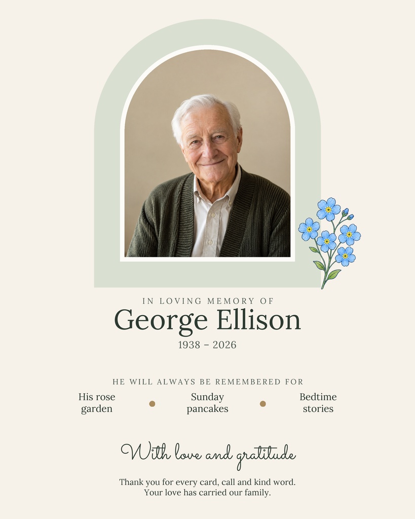 Preview for With Love And Gratitude Memory Page Template