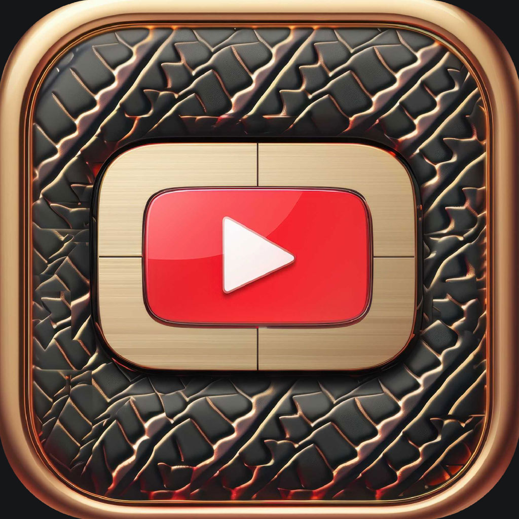 YouTube play button icon