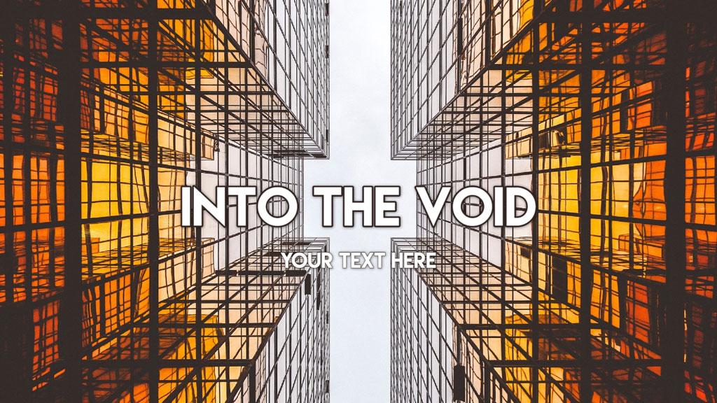 A symmetrical view of a cityscape with buildings and scaffolding