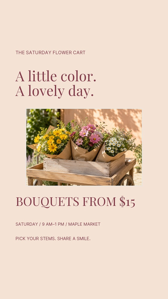 Preview for The Saturday Flower Cart Story Opener Template