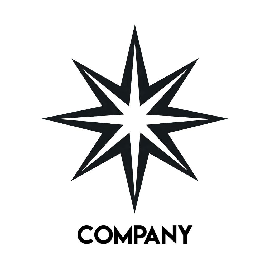 Black eight-pointed star logo with COMPANY text below