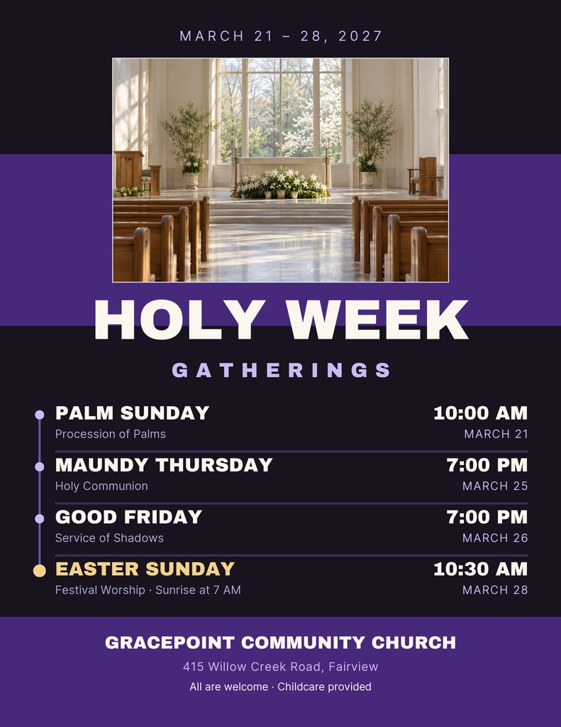 Preview for Holy Week Gatherings Letter Flyer Template