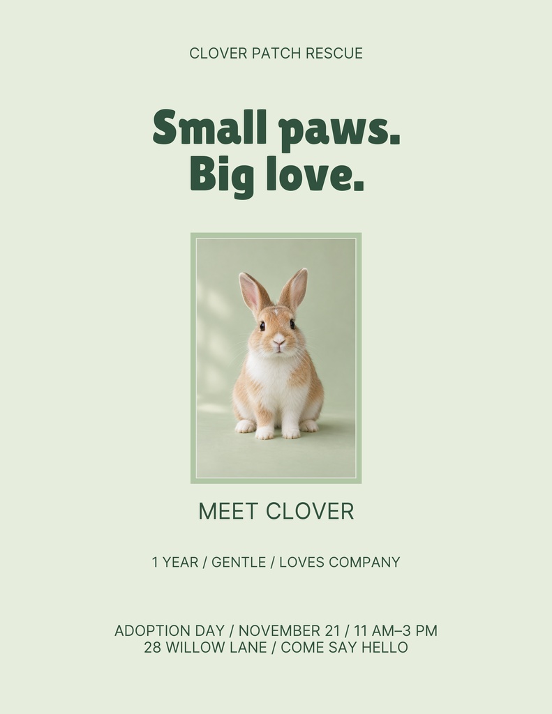 Preview for Clover Comes Home Letter Flyer Template