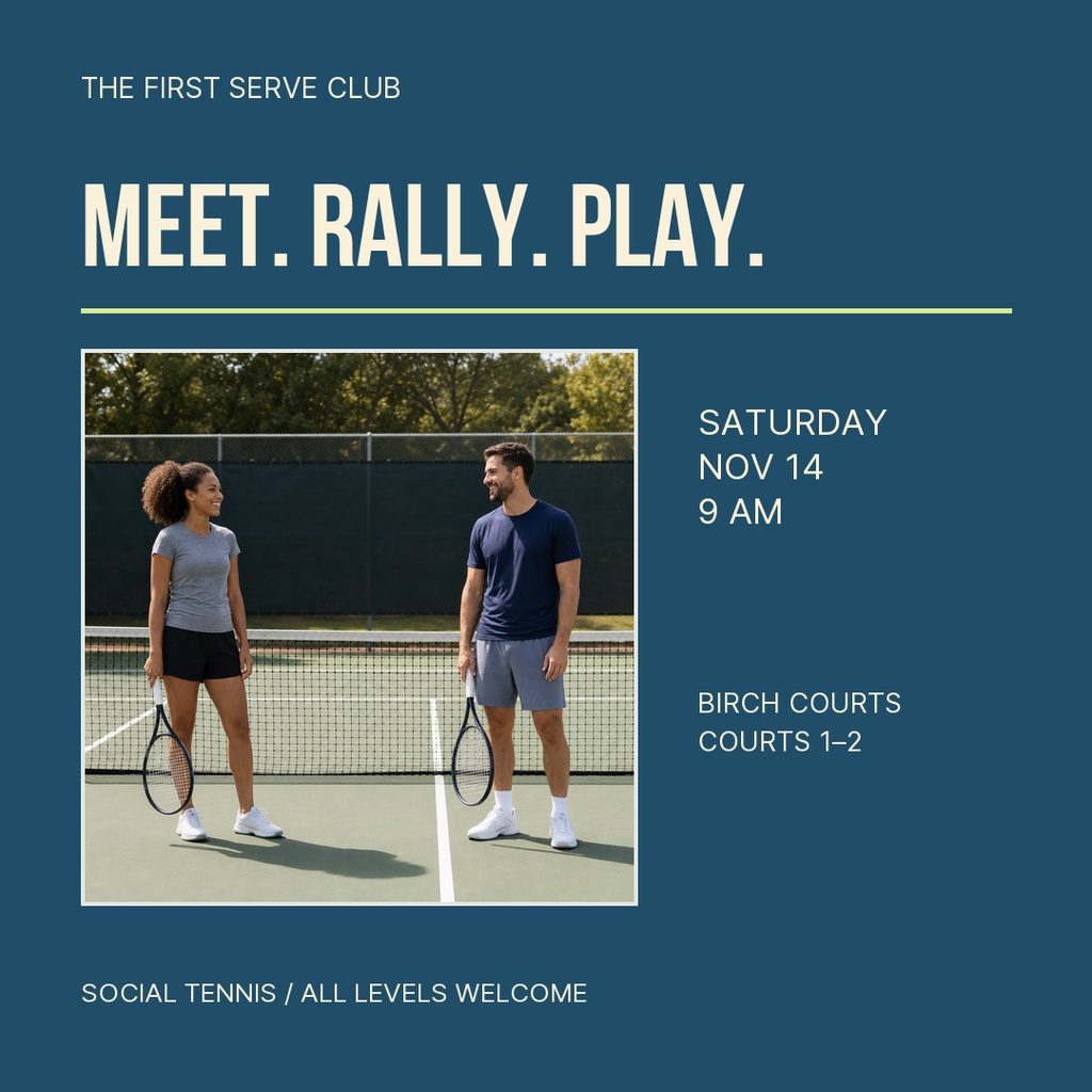 Preview for The First Serve Club Square Post Template