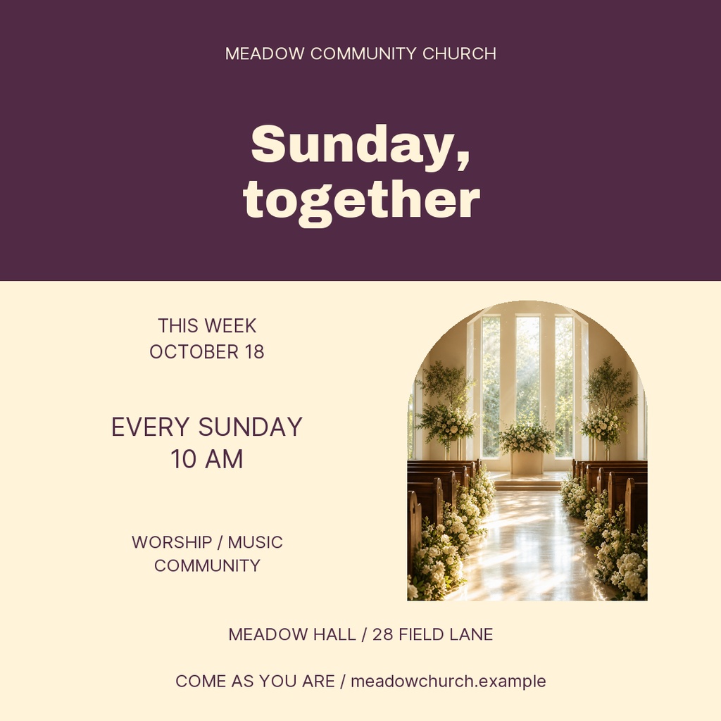 Squear Design Sunday Together Square Post Template - Design Templates