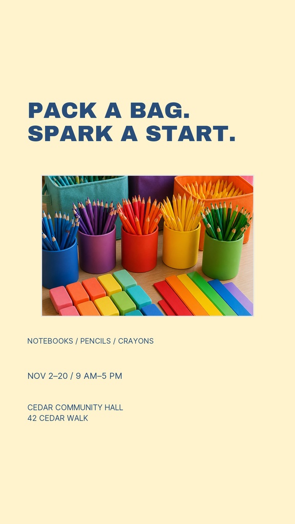 Preview for The School Supply Share Story Opener Template
