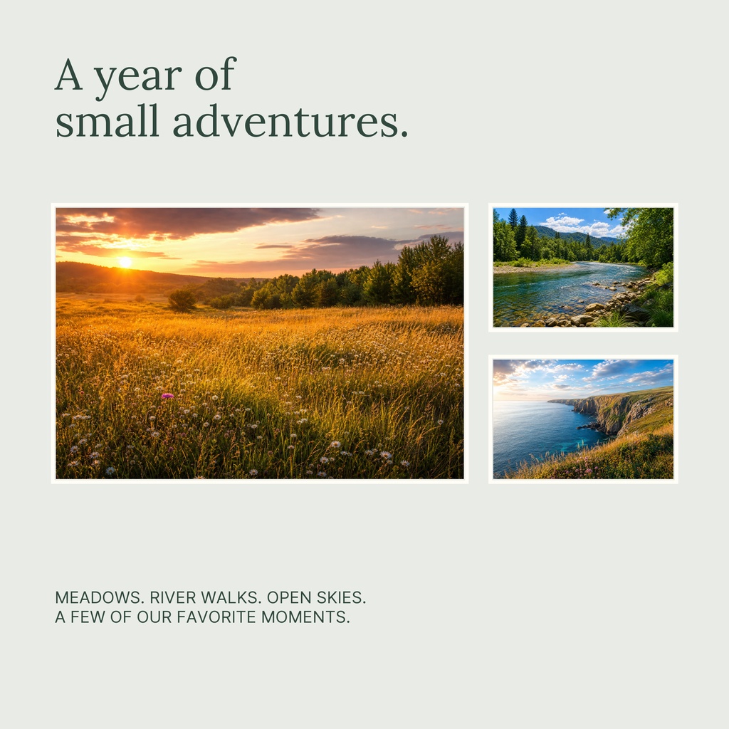 Preview for A Year Of Small Adventures Square Collage Template