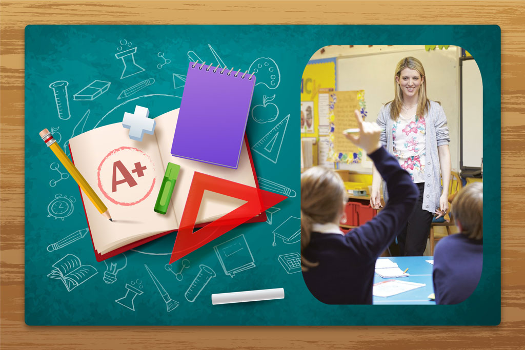 Teacher engaging with students in a classroom setting