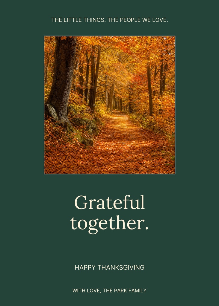 Preview for Grateful Together 5 × 7 Greeting Card Template